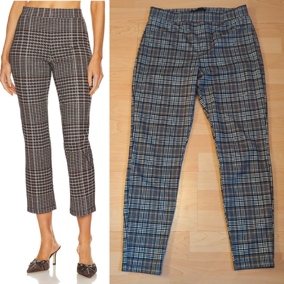 Sanctuary x Anthropologie Plaid Carnaby Kick Crop Pull on Pants - Picture 1 of 13